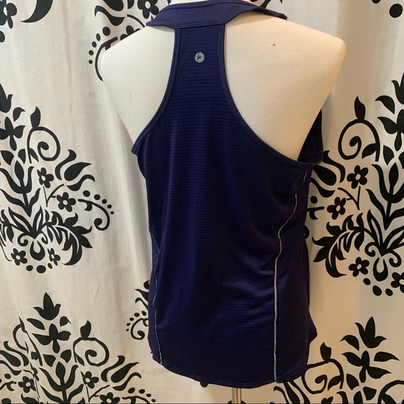 Womens 90 Degree by Reflex Navy Blue Racerback Tank Top Size Large - Picture 3 of 5